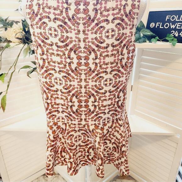 CUPCAKES AND CASHMERE FLORAL FRONT TIE BLOUSE SIZE LARGE - Picture 4 of 6